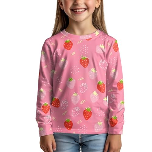 Renewold Long Sleeve Casual Shirts Kids Athletic Tees T Shirts Girls Activewear T-Shirts Crewneck Clothing 3-16 Years4