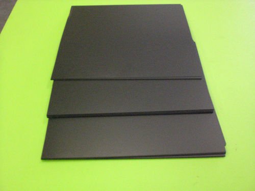 Black Polystyrene 12" X 12" X .040" Plastic Sheet Styrene Pack of 8