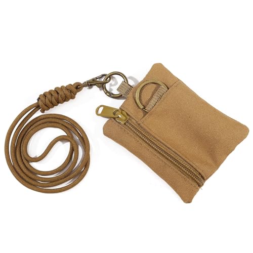 JUNENTER 4.33 x 3.54インチ ポーチ（ストラップ付き）、アウトドアEDC