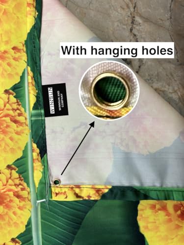 Image of Banana Leaf Design Backdrop Decoration Pooja Cloth (5 * 8 FT) (Banana 2)