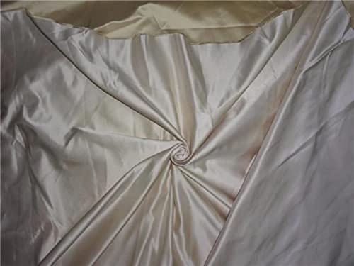 Tissu satiné hollandais en soie 66 mommes ivoire pour haute couture