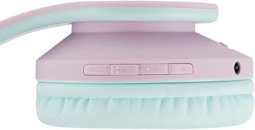 Miniatura 9 de PowerLocus Auriculares para niños sobre la oreja, auriculares inalámbricos Bluetooth para niños, con micrófono, volumen limitado seguro de 85 DB,