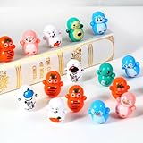 60pcs Mini Animal Tumbler Toy Set for Kids Party Favors, righting Doll Fidget Toys, Cute Tumbler Toy...