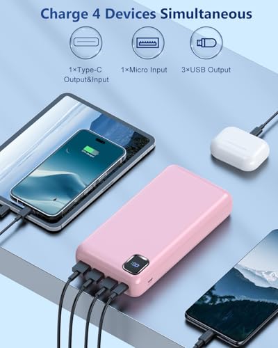 Image of Portable Charger 50000 mAh Power Bank PD 30W and QC 4.0 PowerBank Fast Charging External Battery Pack with USB-C LED 3 Outputs & 2 Inputs Portable Charging for iPhone 15 14 13 pro, Samsung