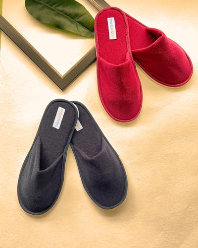 Image of Travelkhushi Soft Bedroom Slippers for Men & Women | Cozy Anti-Skid Indoor Home Footwear | Warm Winter Cushioned Sole | Unisex Gift Slippers