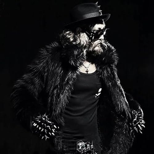 Men Mid Long Open Front Faux Mink Coat Single Breasted Notched Lapel Jacket Winter Classy Cozy Warm Outerwear2