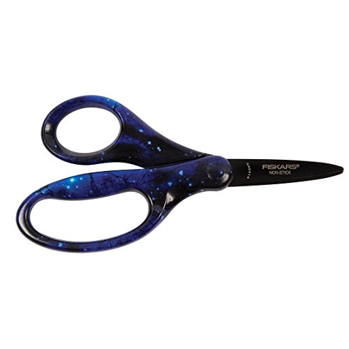 Fiskars 5 Inch Designer Non Stick Pointed-tip Kids Scissors, Color Received May Vary