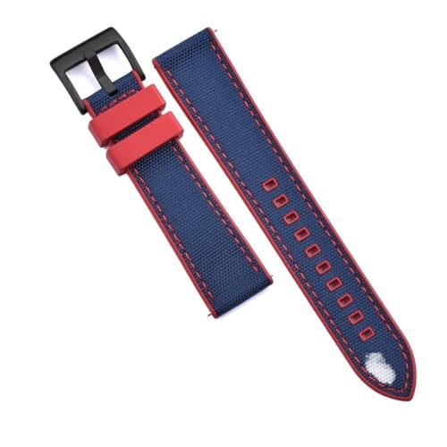 Bracelet montre caoutchouc FKM hybride 22mm contre l'usure du sel
