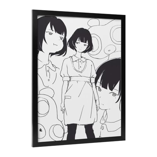 四畳半神話大系 アートパネル アートフレーム アートポスター アートボード ポスター 玄関 壁画 壁掛け 壁アート 壁飾り 掛け物 部屋飾り 飾り絵 絵 絵画 油絵 ソファの背景画 額縁付きの完成品 新築祝い 贈り物 (黒枠30x40cm)