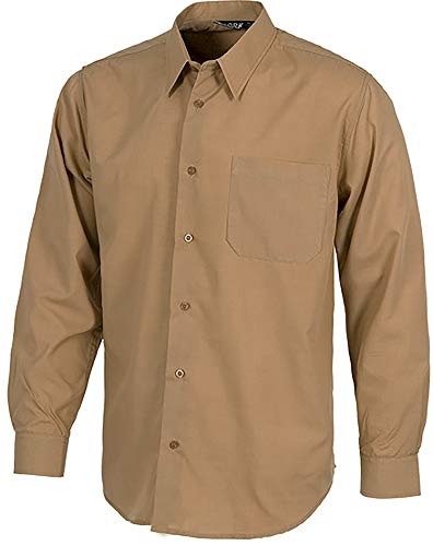 Work Team Camisa de Manga Larga con un Bolso de Pecho. Hombre Beige 48