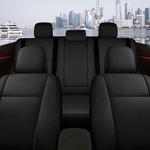 Image of AOMSAZTO Custom Fit Seat Covers for Toyota Corolla 2014 2015 2016 2017 2018 2019 L, LE, LE Eco, Plus Sedan Car Seat Cover Full Set Waterproof, Full Set Faux Leather Black