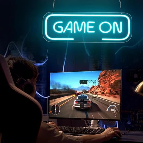 Image of LED Game Sign Game Zone Neon Signs Gaming Room Wall Art Decor Man Cave Lights Signs Gamer Home Bedroom Decoration USB Powered Brightness Adjustable