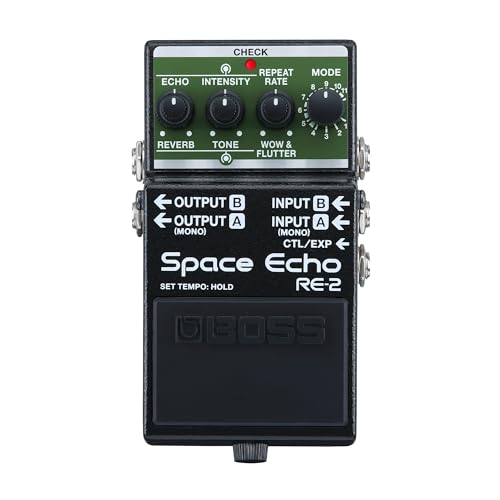 BOSS RE-2 Space Echo | Tape Echo Delay Reverb Effects Pedal | Modern Compact Recreation of the...