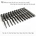 Torx Screwdriver Bit Set, PTSLKHN S2 Steel Magnetic Security Tamper Proof Star 6 Point Screw Driver Kit Tools, 12PCS 1/4