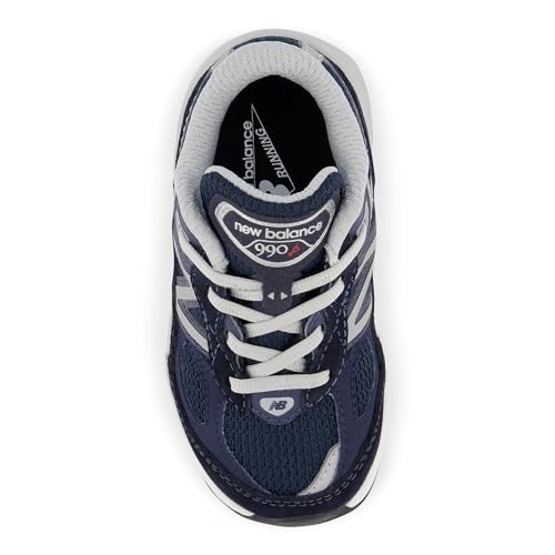 Image of New Balance Kid's 990 V6 Sneaker, Navy /Silver, 8.5 Medium US