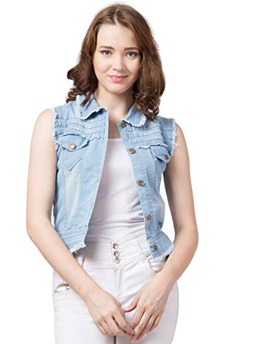 Women Sleeveless Regular Fir Denim 