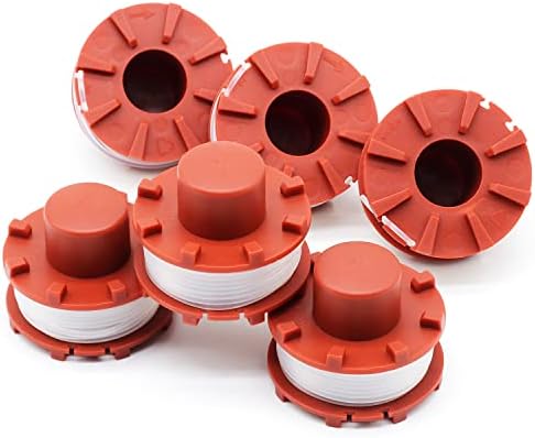 Rasentrimmer Spule Kompatibel Mit Einhell - 6 Stück Fadenspulen 2mm Mit Abdeckung