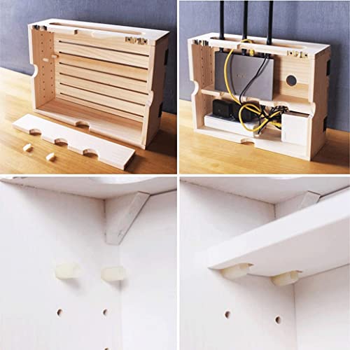 Boîte de rangement pour routeur WiFi et couvercle multimédia mural 45 cm - 5