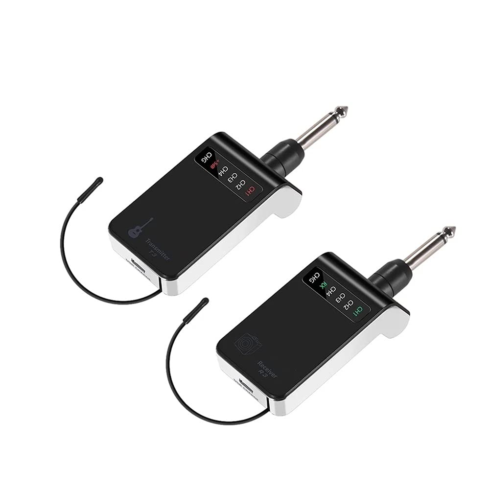 高性能 ワイヤレスシステム 低遅延4ms ギター送受信機 伝送距離30m Amazon.co.jp: ギターワイヤレスシステム UHF充電式ギターワイヤレス