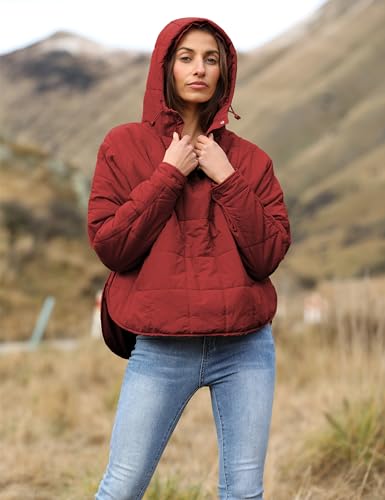 Fiona Jolin Women's Quilted Pullover Puffer Jacket Lightweight Oversized Hoodie Warm Winter Coats Outerwear2
