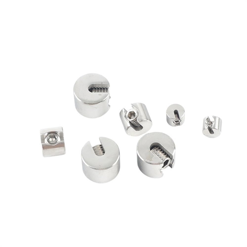 Morsetti Per Fune SGYM 10 Pezzi in Acciaio Inossidabile 316 2/3/4/5/6 Mm Morsetto for Fune Metallica con Arresto Piccolo Singolo Perno Morsetto for Fune Metallica Morsetti Per I Cavi(Misurare:5mm)