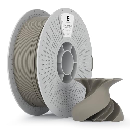 Kexcelled マットPLA つや消しの質感 紙ボビン 3Dプリンターフィラメント素材 1.75mm径 ほとんどのFDM 3Dプリンターに対応 スプール造形材料 寸法精度+/- 0.03mm 正味量1kg(2.2lbs) 暖かい灰色