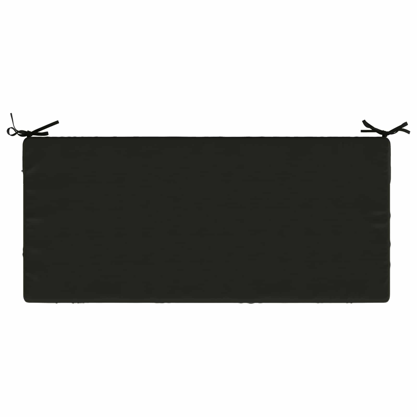 vidaXL Cuscino per panchina SOEST 100% Poliestere Nero 120 x 50 x 8 cm