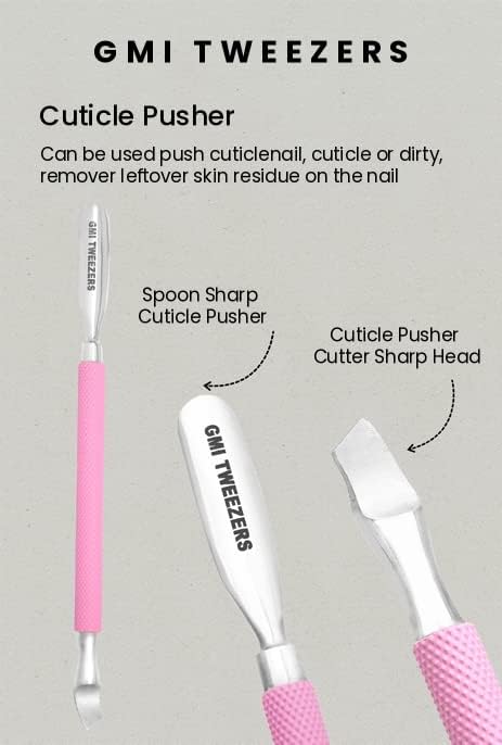 Miniatura 4 de GMI-TWEEZERS - Removedor profesional de cutículas, empujador de cutículas y recortador de cutículas, herramienta de manicura, cortador de cutícula