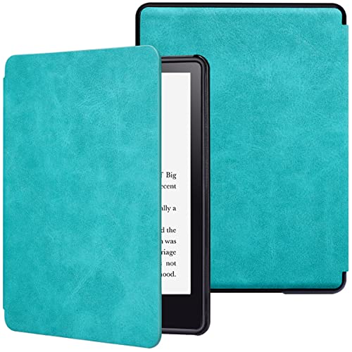 Kindle Paperwhite 2021 Cover - HOTCOOL Thinnest Lightest Smart PU Leather Case with Auto Sleep Wake for 6.8 Kindle Paperwhite 11th Gen 2021 and Signature Edition, Vintage Sky Blue Kindle Paperwhite 2021 Cover - HOTCOOL Thinnest Lightest Smart PU Leather Case with Auto Sleep Wake for 6.8" Kindle Paperwhite 11th Gen 2021 and Signature Edition, Vintage Sky Blue