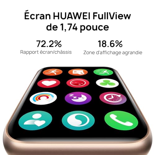 Montre Connectée HUAWEI Watch Fit 2 Bracelet Cuir Écran FullView - vue 5