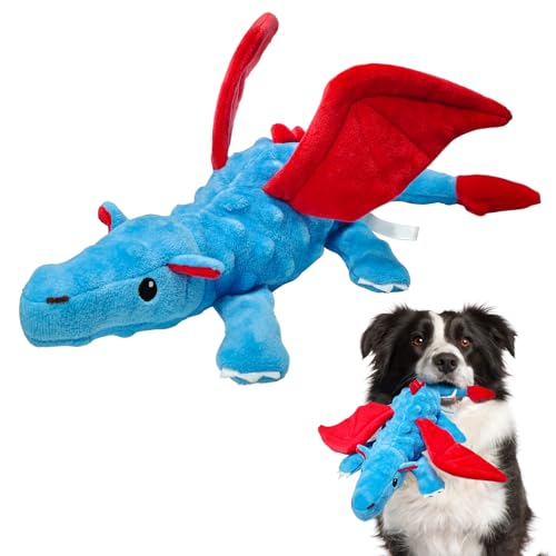 Juguete de peluche dragón para perros de 12 pulgadas