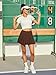 DLOODA Pleated Skirts for Women High Waisted Tennis Skirt Athletic Skorts with Pockets Shorts Workout Golf Skort Brown