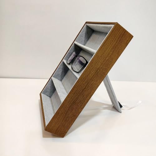 Boîte de rangement pour lunettes et plateau à 4 compartiments