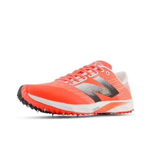 New Balance Tênis de corrida unissex FuelCell Xc7 V5, Urgent Red/Black/White, 7.5 Wide Women/6 Men