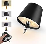 YYBCAN Flaschenlampe mit Touch-Einstellung, 2026 Neu 3 Farbwechsel & Dimmen, USB-aufladbare LED Tischlampe, Geeignet für Bar, Restaurants, Außendekoration, Reisen (Schwarz)