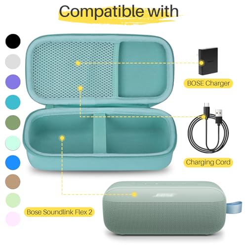 Image of Lebakort Hard Case Compatible with Bose SoundLink Flex 2nd Gen /Bose SoundLink Flex Portable Speaker, Mint Green Case