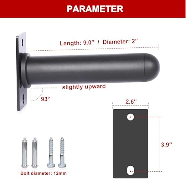 SYL Fitness Wall Mounted Weight Plate Holder, Fit 2 inch Olympic Weight Plates, Scratch Resistant Surface