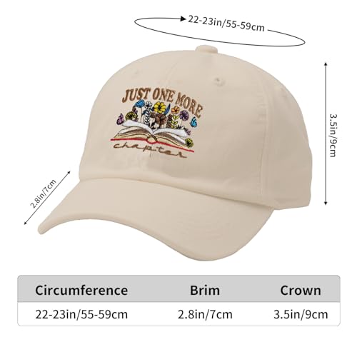 ZVUZVO Embroidered Adjustable Hat for Birthday Christmas - Book Lover Gifts for Women - Reading Gifts for Readers Book Lovers.Book Lovers Gifts — view 2