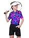 RAISEVERN Boys Golf Shirts Polo Size 10-12 Hawaiian Performance Collared Neon Leaf Tops Dry Fit Active Short Sleeve