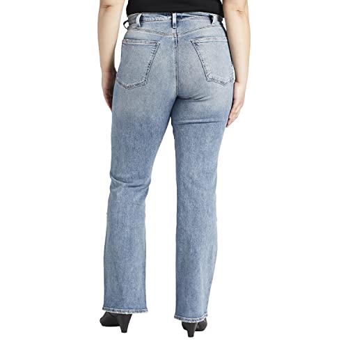 Silver Jeans Co. Women's Size Vintage High Rise Bootcut Jeans, Med Wash EPX278, 16 Plus3