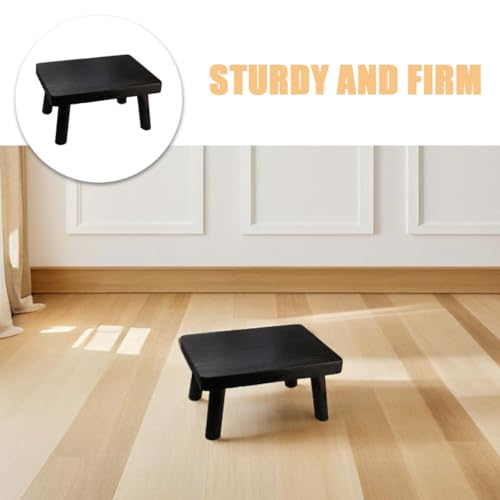 Taburete rectangular de madera para salon de te de estilo japones zen 5