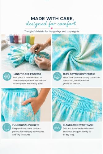 Image of Tweeny Mini Girls Kids Joggers | Tie Dye Joggers set | Track pant set | Pyajama with Crop top Combo Summer wear for Girls