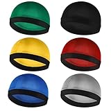 6 Pieces Satin Kids Durag for Women Men, 6 Assorted Colors Elastic Adult Durag, Silk Wave Cap Watermelon Hat, Soft Comfortable Kids Durags for Boys Girls (Green Black Burgundy Silver Gold Royal Blue)