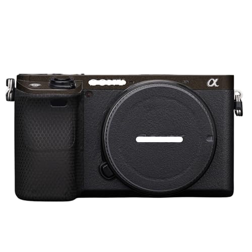 Mebont ステッカーは、Sony ソニー A6300 A6400 に適合する保護装飾ステッカーで、耐擦傷性、耐摩耗性を備えたカメラスキン保護フィルム、迷彩 (マットブラウントップフロステッドブラックボトム)