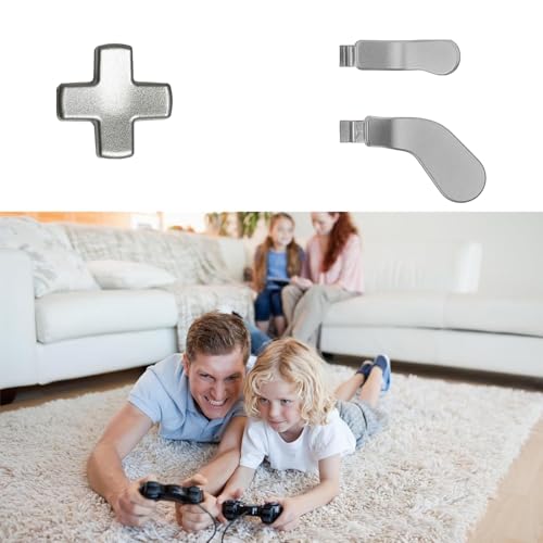Image of 5Pcs Elite 2 Paddles Replacement for Xbox One Elite Series 2 Controller, Stainless Steel Paddles D-pad for Xbox Elite Series 2 / 2 Core Controller, Includes: 4 x Paddles 1x D-pad Replacement(Silver)