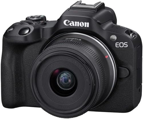 Image of Canon EOS R50 Mirrorless Vlogging Camera (Black) w /RF-S18-45mm F4.5-6.3 is STM Lens (Renewed) (Camera w / 2 Lens + Sunshine Pro Bundle)