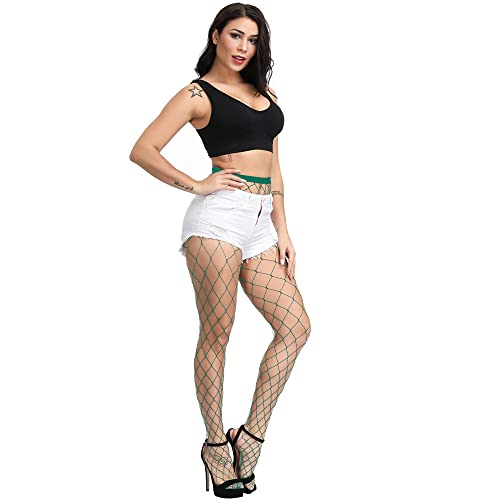 Image of CozyWow Fishnet Tights for Women, High Waist Footed Fishnet Stockings Soft and Stretchy, Womens Patterned Tights 10+ Colors