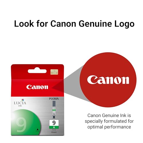 Image of Canon PGI-9 Genuine Green Ink Tank, Compatible with Pro9500, and Pro9500 Mark II Printers