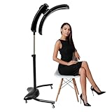 Professional Salon Hair Dryer Machine 950W, Vertical Hairdressing Heater with 360° Rotation & Adjustable Height, 104-158°F Temp Control for Cold Perm/Hot Oil Treatment (Black)