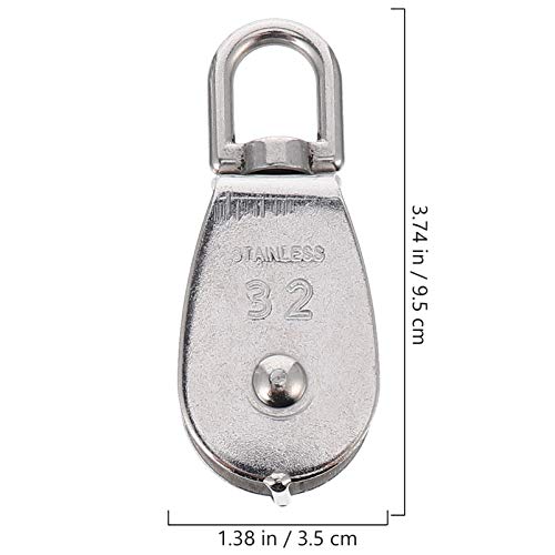 BESPORTBLE Polia de Rolamento Polias Giratórias de Aço Inoxidável Rolamento Duplex Destacável Rotaçã